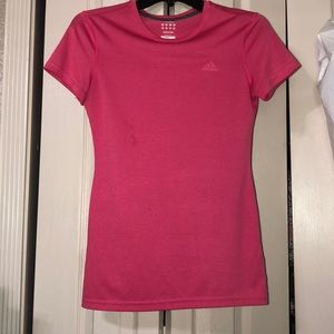 Pink adidas climalite shirt